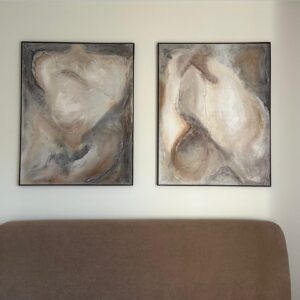 Neutral-toned Abstract Wall Art Set