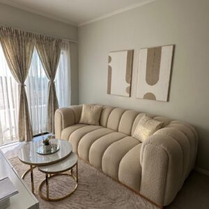 A1 Set of two Beige Toned Abstract Wall Art Set