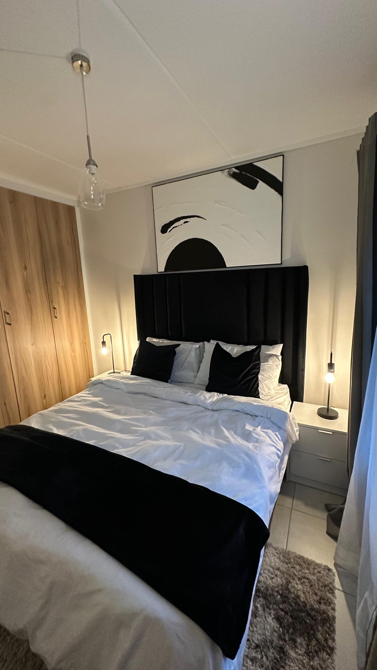 A0 Black and White Textured Abstract Wall Art - Image 5