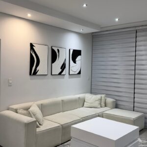 A2 Set of Three Black and White Modern Abstract Wall Art