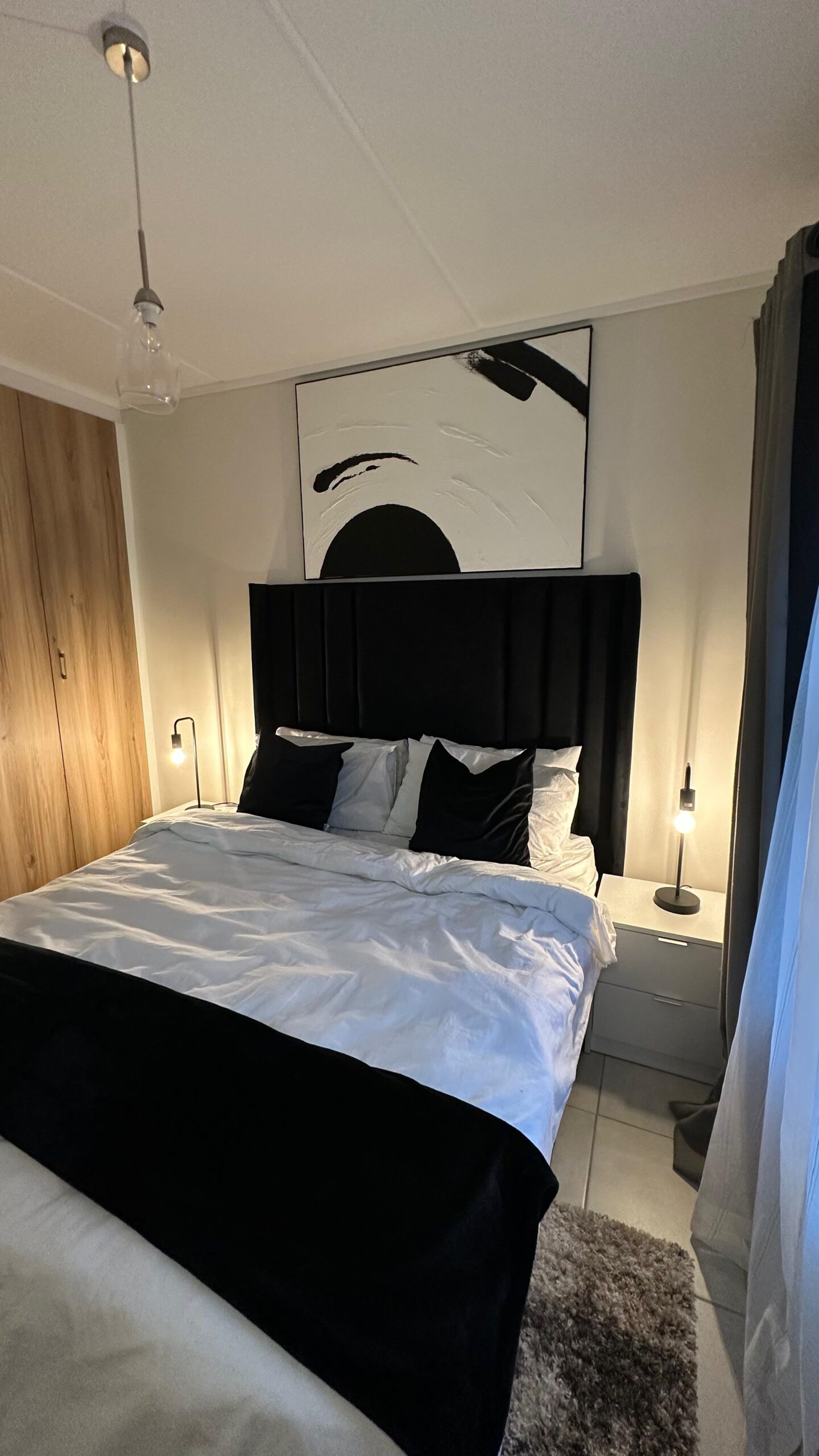 A0 Black and White Textured Abstract Wall Art - Image 6