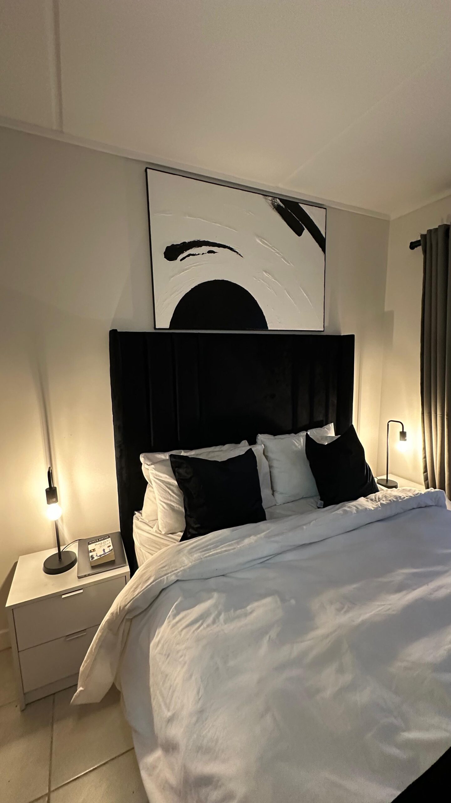 A0 Black and White Textured Abstract Wall Art - Image 7