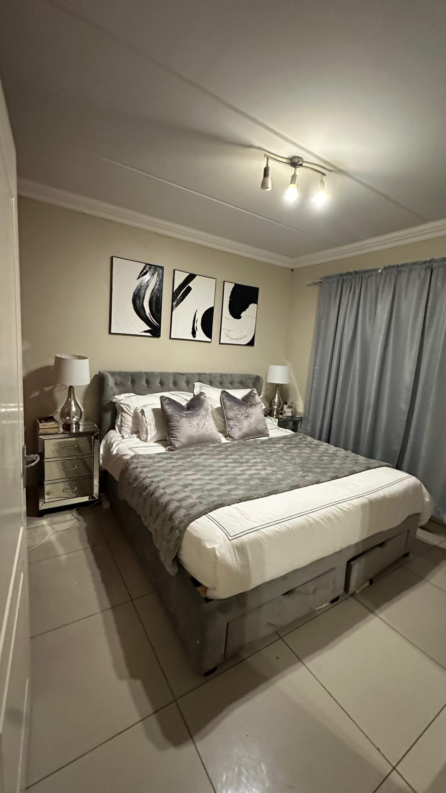 A2 Set of Three Black and White Abstract Wall Art - Image 2