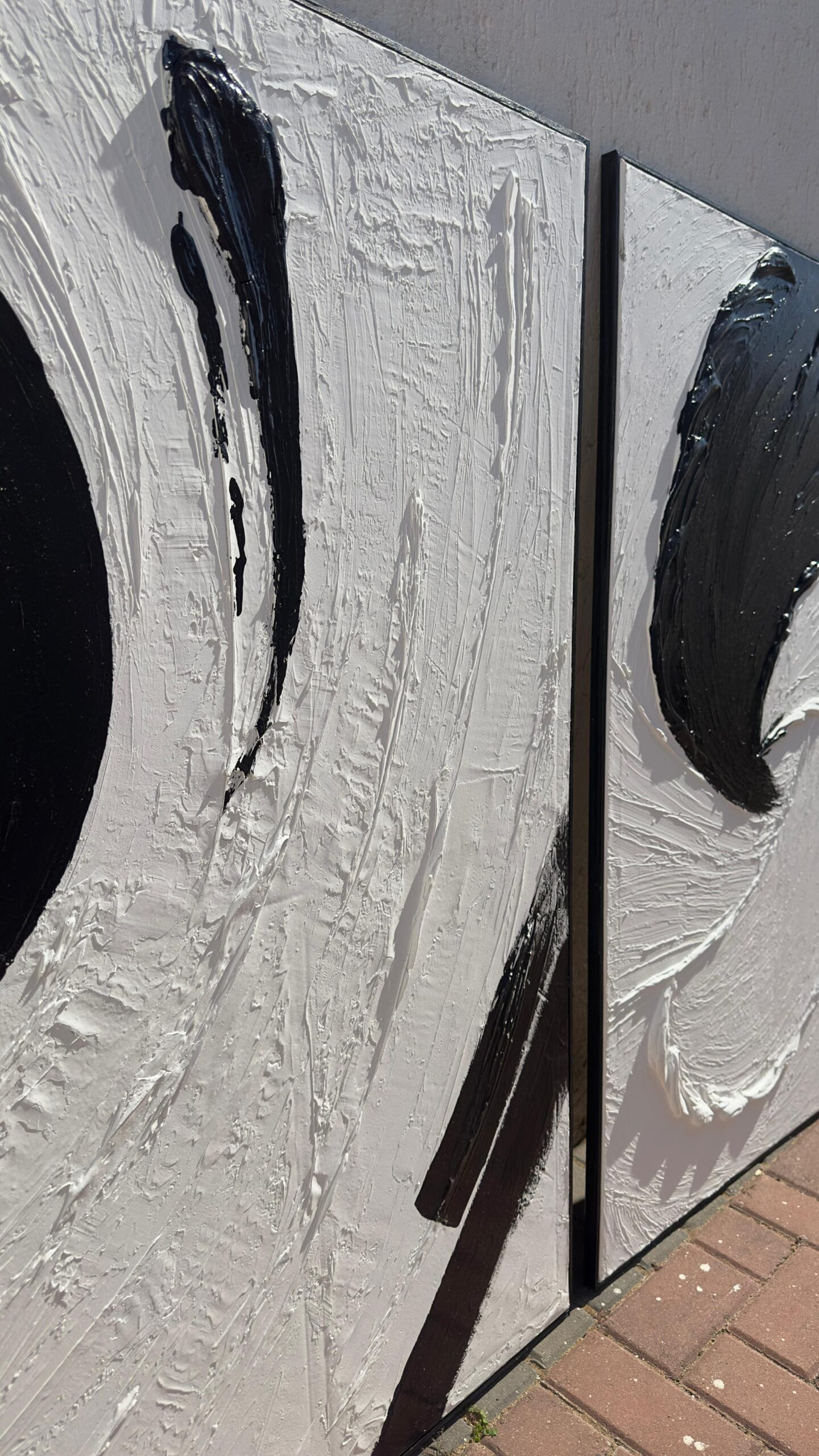 A0 black and white textured wall art - Image 4