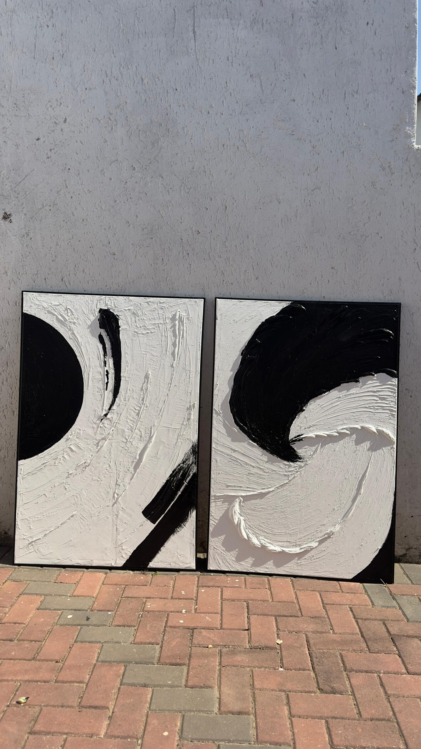 A0 black and white textured wall art - Image 3