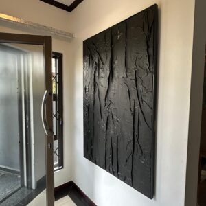 A00 black sheet textured wall art