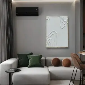 A2 Plain White Contour Line Textured Wall Art