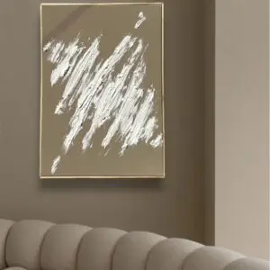 A2 Brown Canvas With Brush Stroke Art