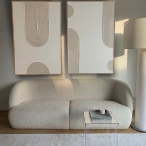 A0 beige arch textured wall art