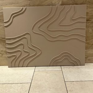 A0 Brown Contour Lines Textured wall art