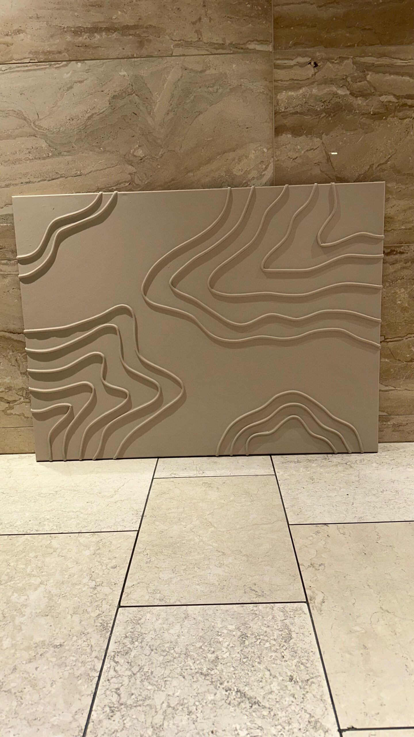 A0 Brown Contour Lines Textured wall art