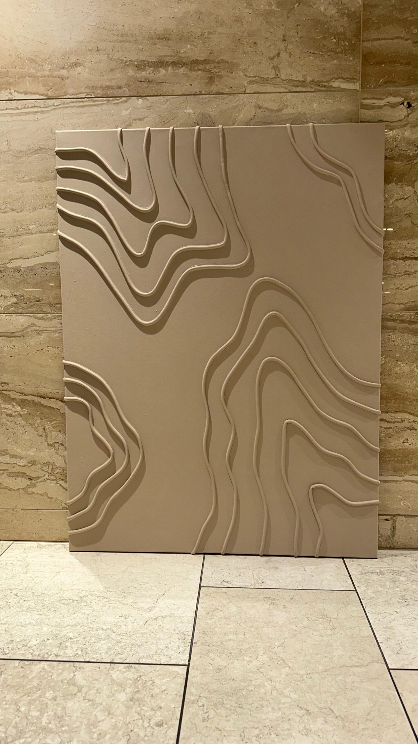 A0 Brown Contour Lines Textured wall art - Image 4
